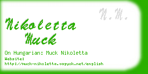 nikoletta muck business card